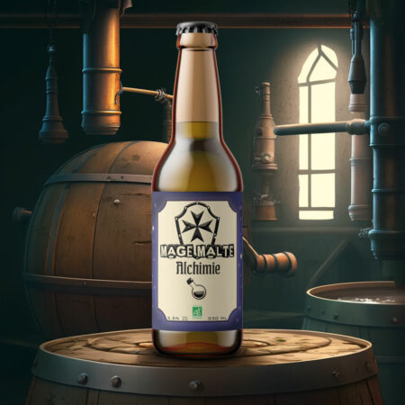 Bière alchimie bio (brasserie Mage malte)