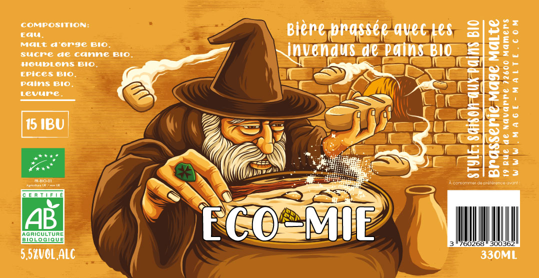 Bière éco-mie bio (brasserie Mage malte) – Image 2