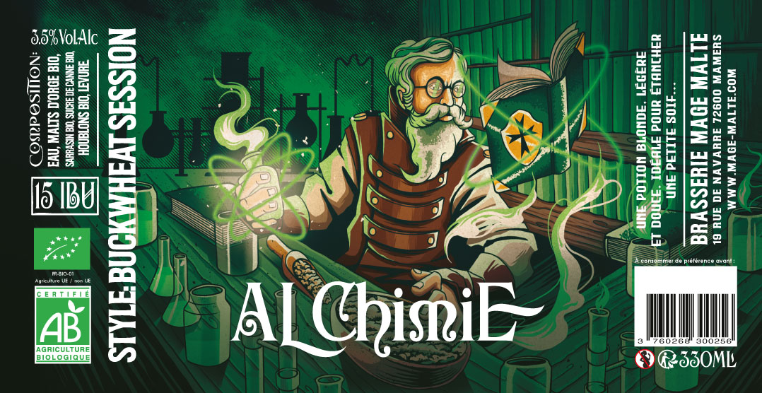 Bière alchimie bio (brasserie Mage malte) – Image 2