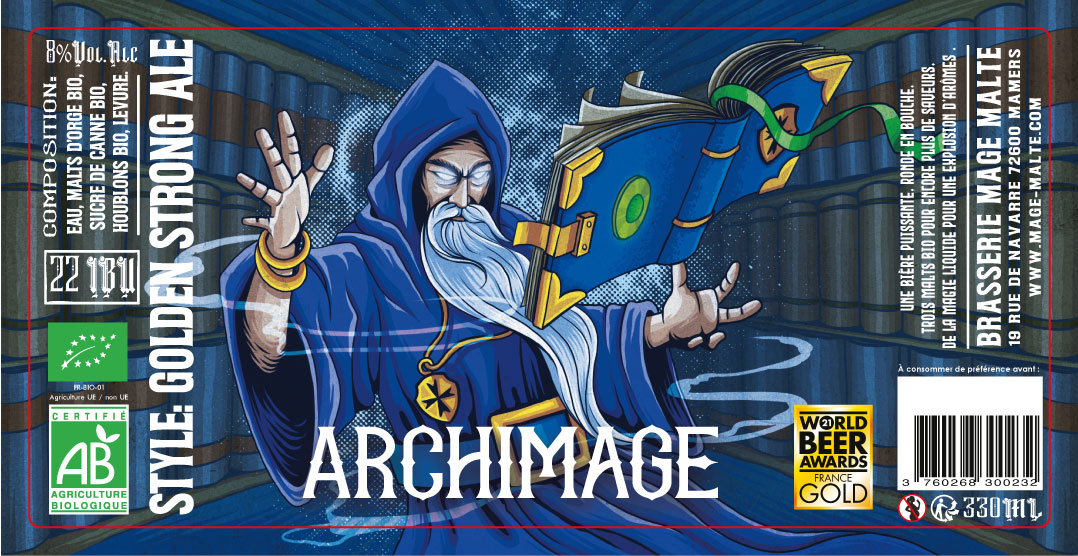 Bière Archimage triple bio (brasserie Mage malte) – Image 2