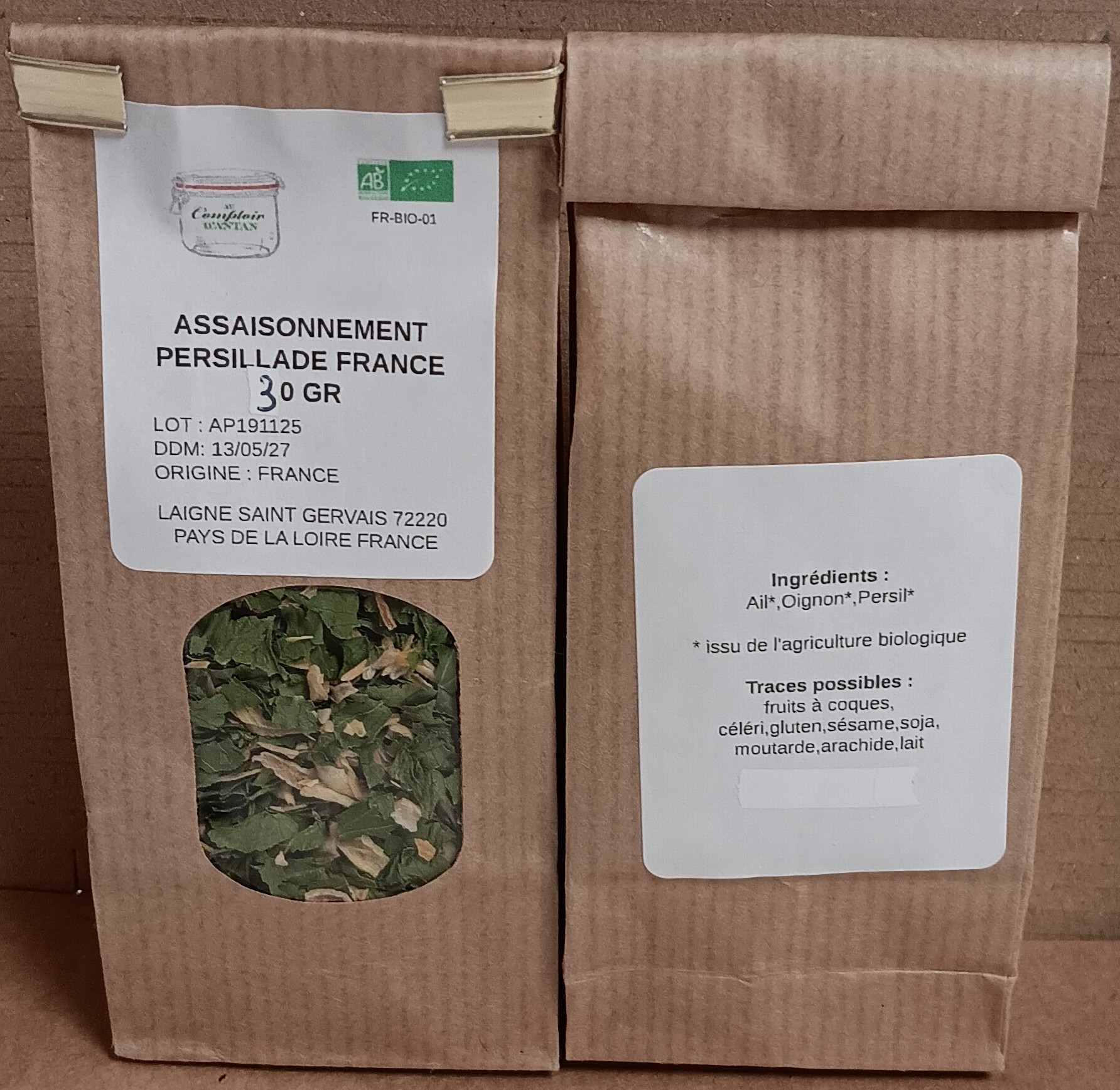 Assaisonnement persillade 30 gr bio