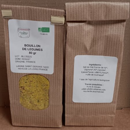 Ingrédient bouillon de légumes 80 gr bio