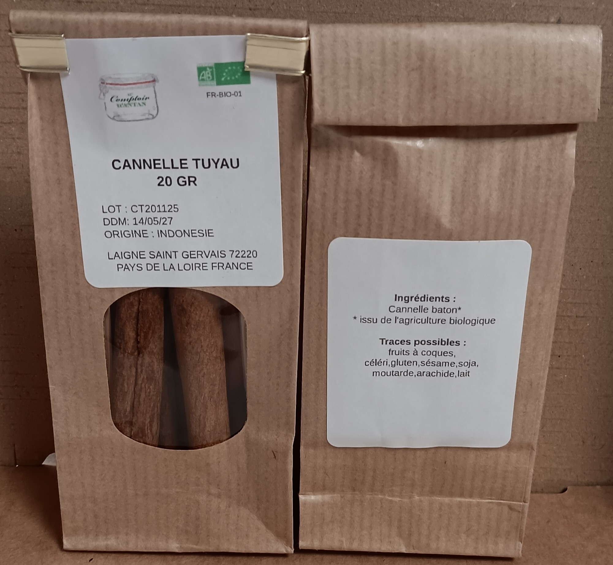 Cannelle bâton 20 gr bio