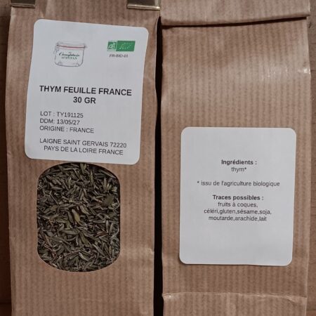 Thym feuille France 50 gr bio