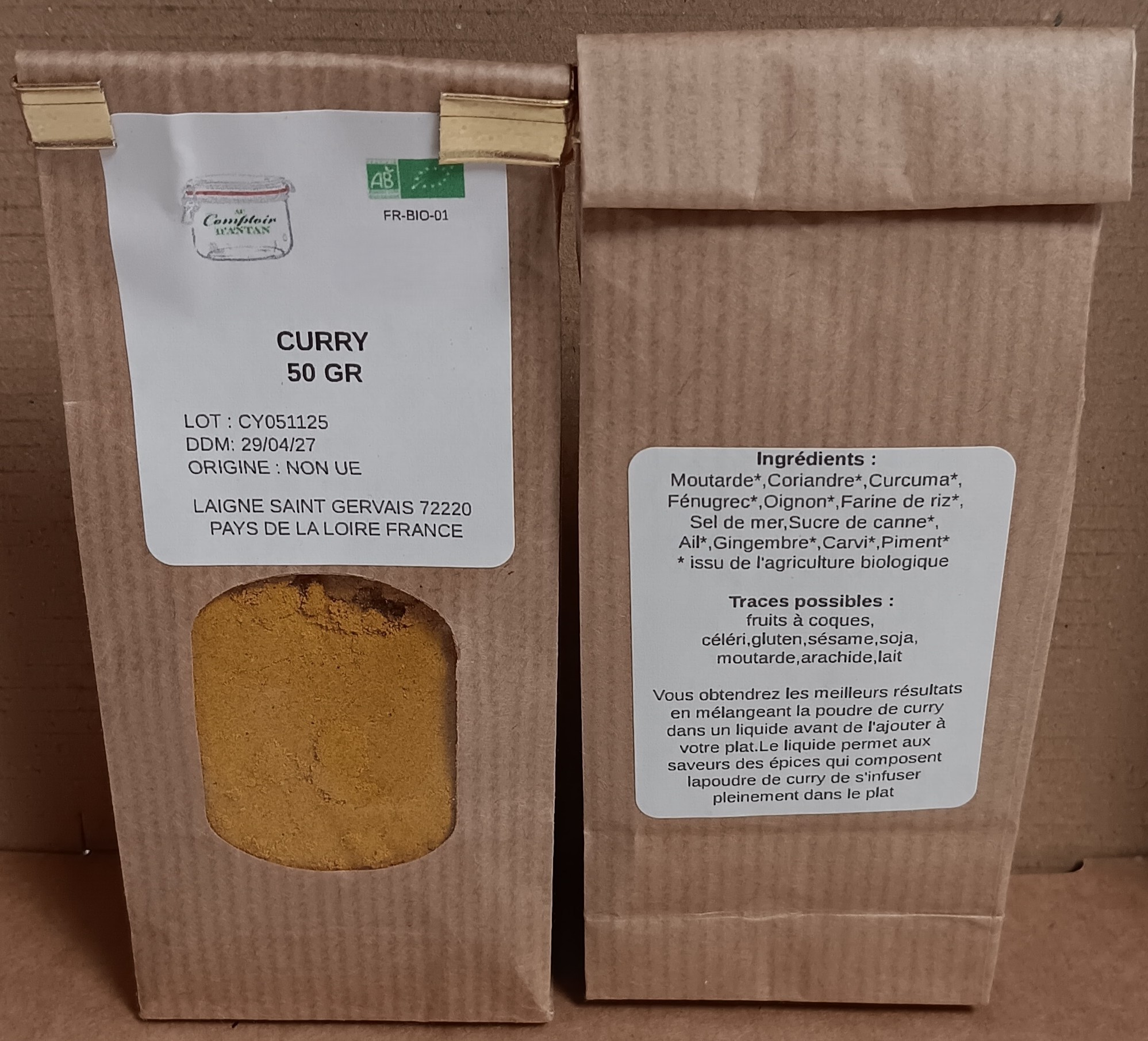 Curry 50 gr bio