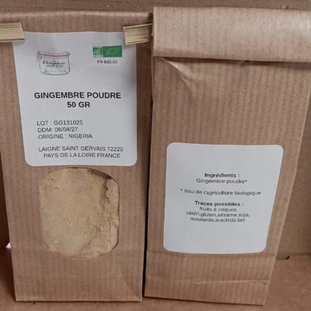 Gingembre poudre bio 50 gr