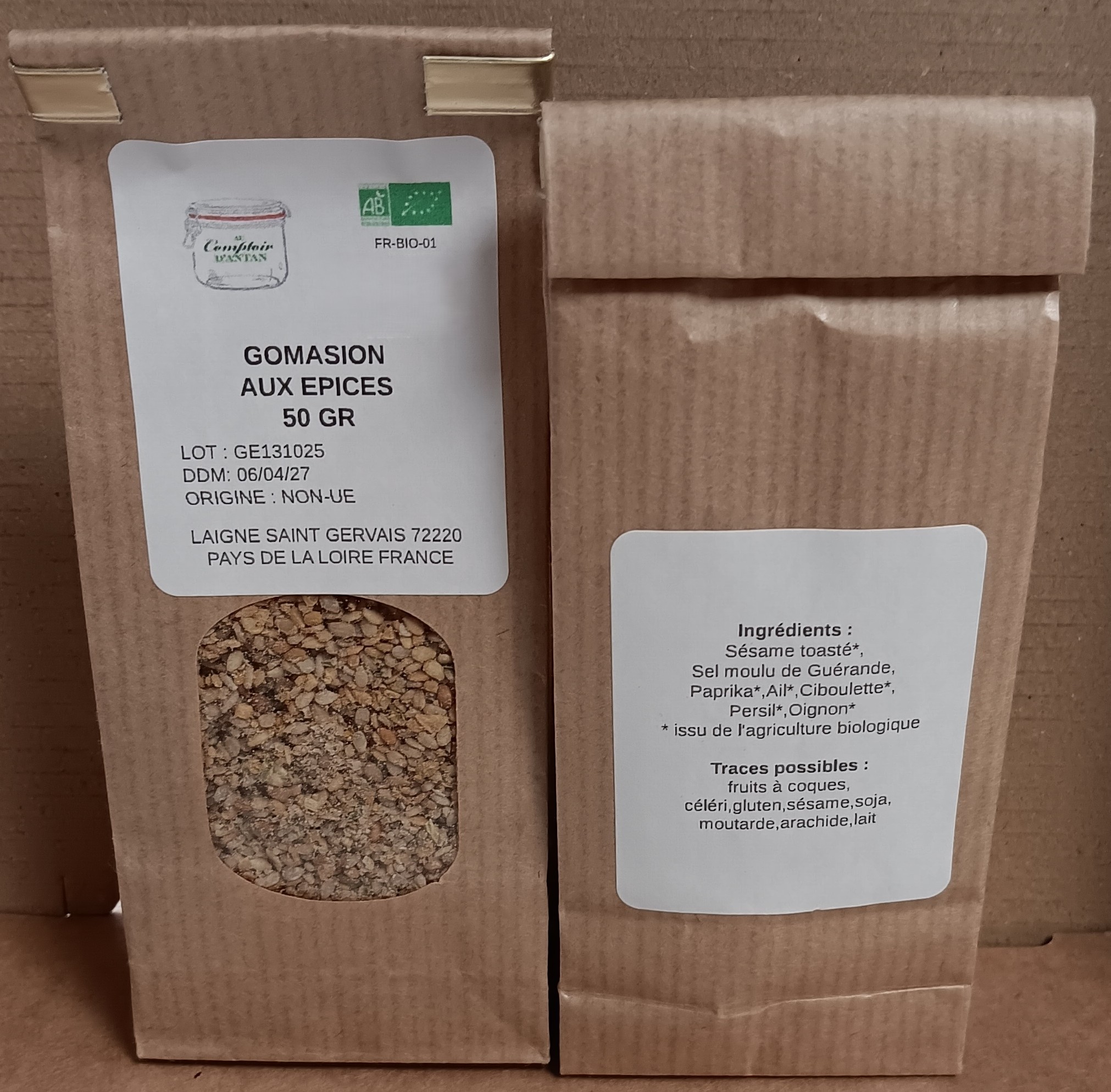 Gomasio aux épices 50 gr bio