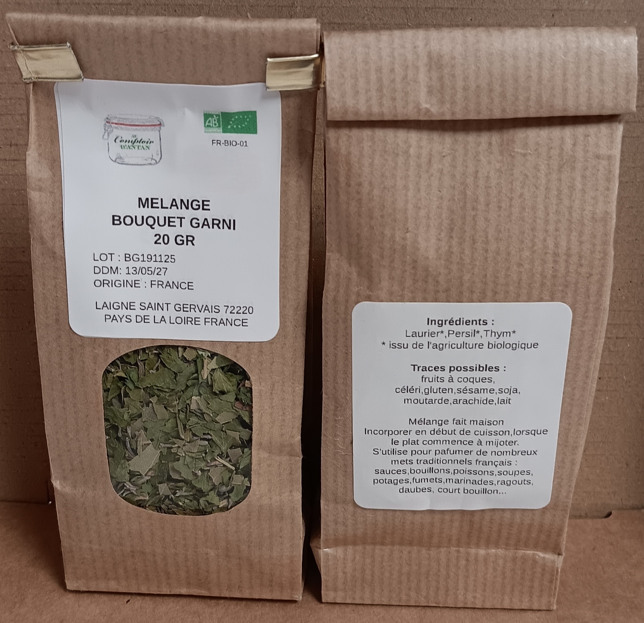 Mélange bouquet garni 20 gr bio